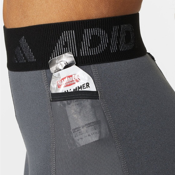 New NWT adidas Womens Techfit Short 3” Branded Elastic Short Size XS Grey Black - Picture 3 of 8